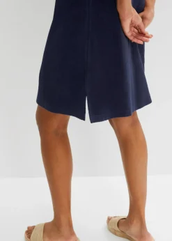 Vestido de froté hasta la rodilla con cuello tipo polo