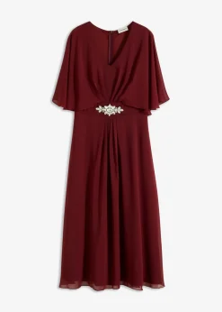 Vestido de gasa con aplicación de piedras