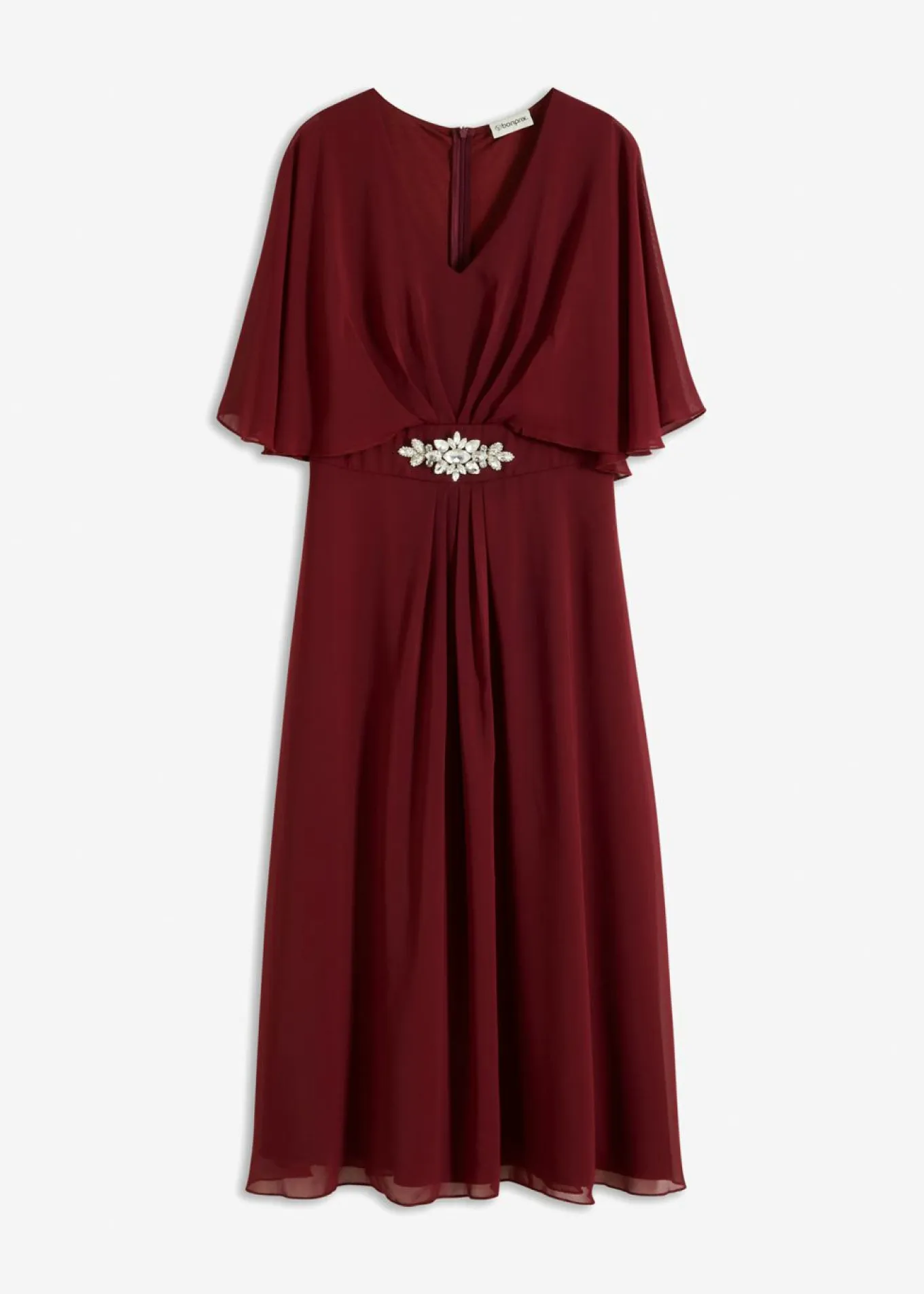 Vestido de gasa con aplicación de piedras