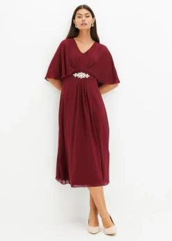 Vestido de gasa con aplicación de piedras