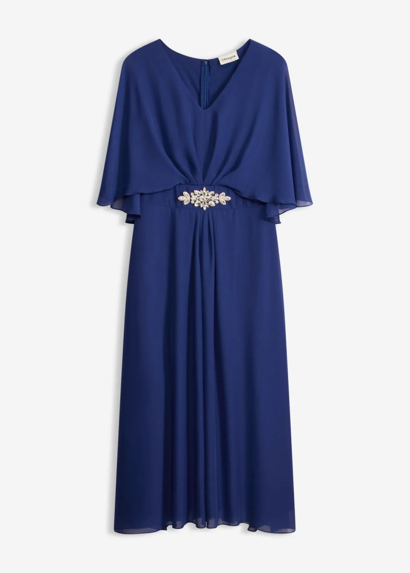 Vestido de gasa con aplicación de piedras