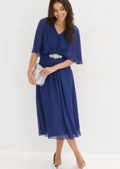 Vestido de gasa con aplicación de piedras