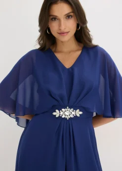 Vestido de gasa con aplicación de piedras