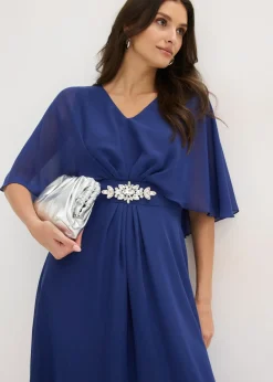 Vestido de gasa con aplicación de piedras