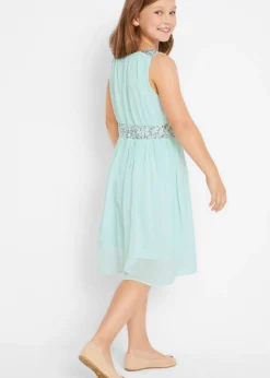 Vestido de gasa con banda de lentejuelas