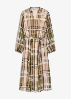 Vestido de gasa con cordón para anudar