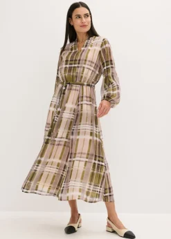 Vestido de gasa con cordón para anudar