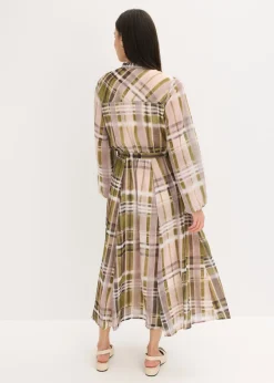 Vestido de gasa con cordón para anudar