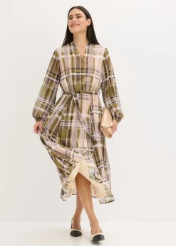 Vestido de gasa con cordón para anudar