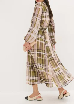 Vestido de gasa con cordón para anudar