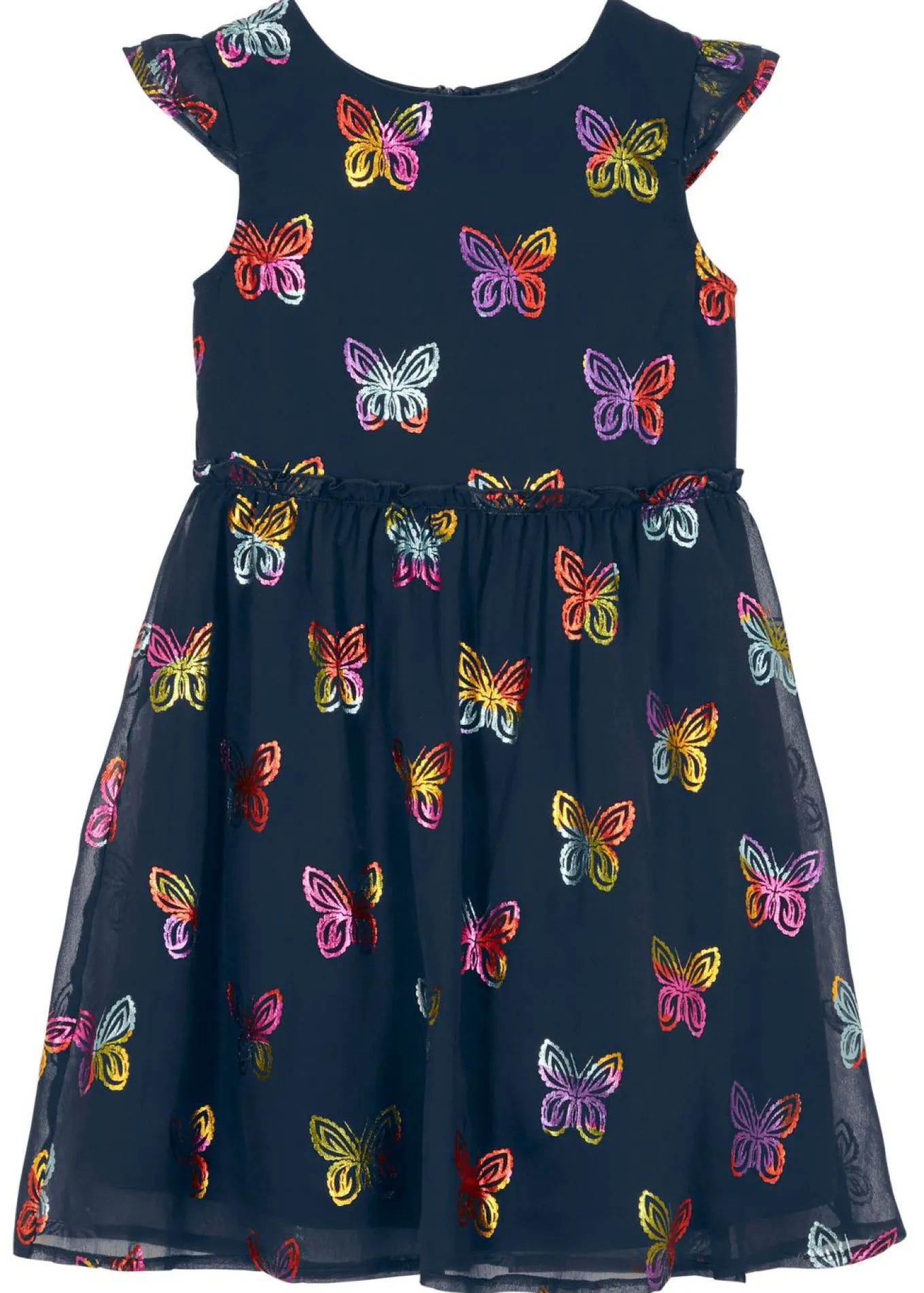 Vestido de gasa con corte en A