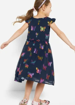 Vestido de gasa con corte en A