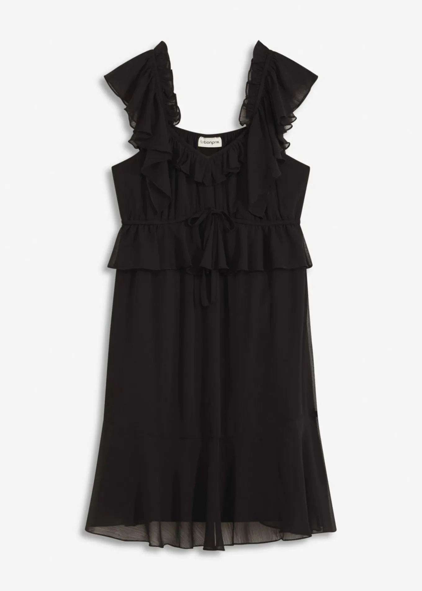 Vestido de gasa con corte en A