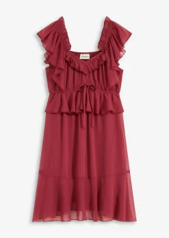 Vestido de gasa con corte en A
