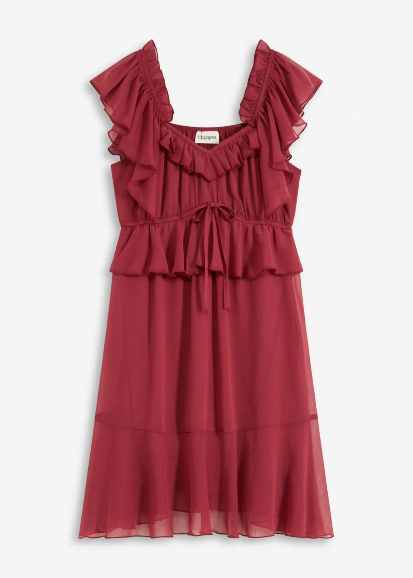 Vestido de gasa con corte en A