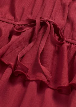Vestido de gasa con corte en A