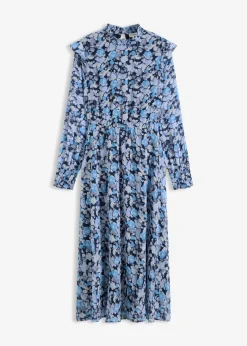 Vestido de gasa con cuello alto