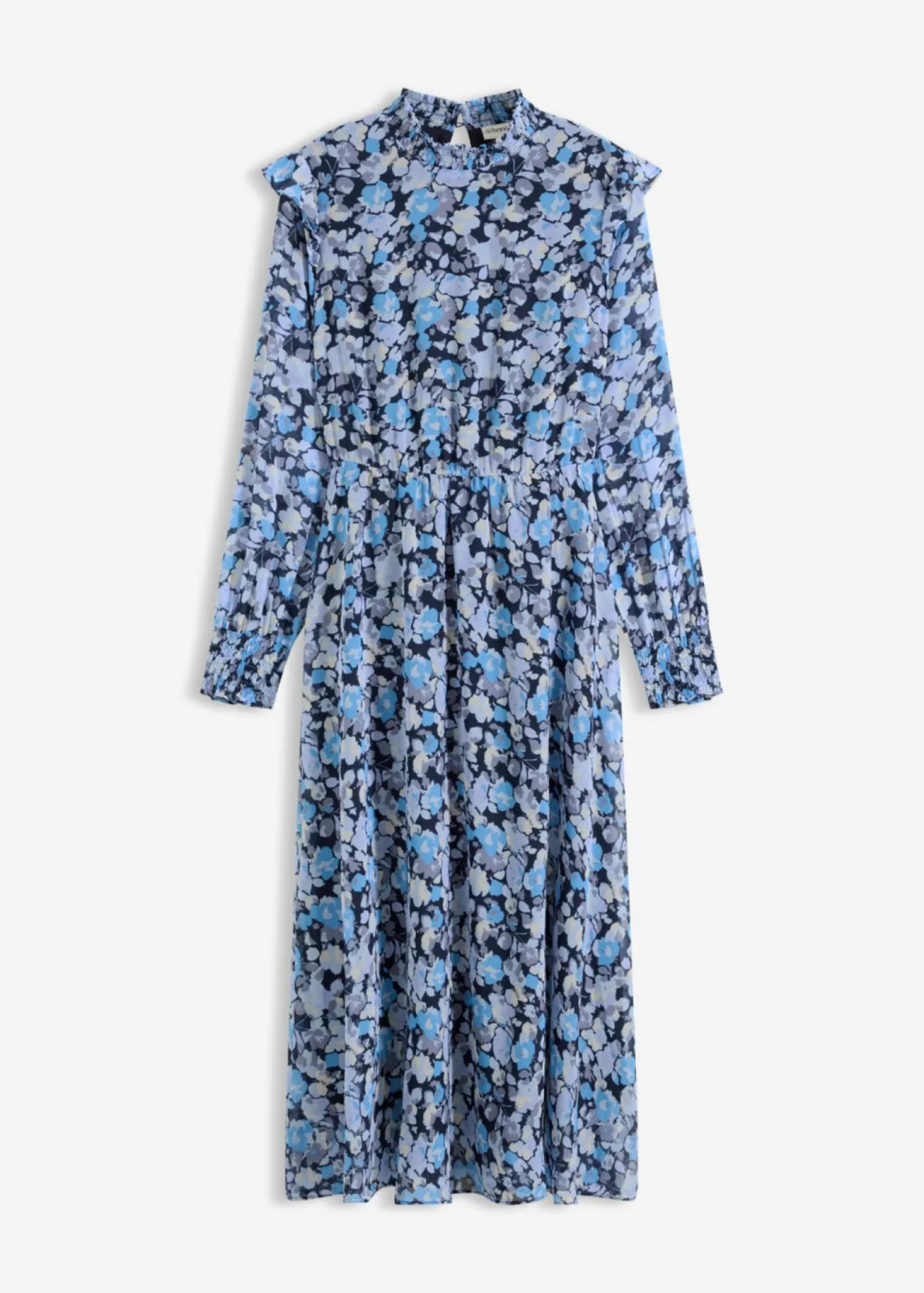 Vestido de gasa con cuello alto