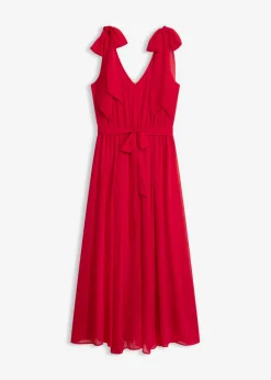 Vestido de gasa con detalles de lazo