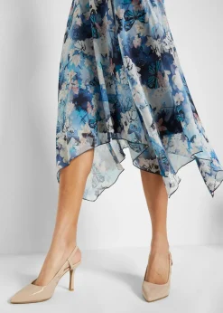 Vestido de gasa con encaje fino