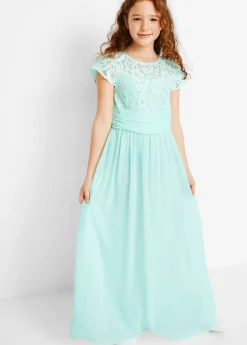 Vestido de gasa con encaje