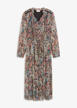 Vestido de gasa con patrón de paisley