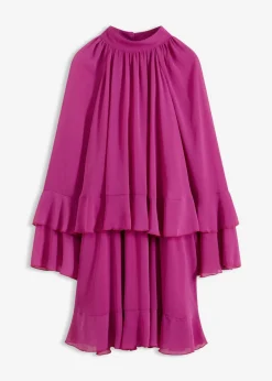 Vestido de gasa con volantes