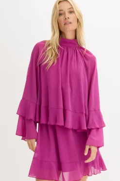 Vestido de gasa con volantes