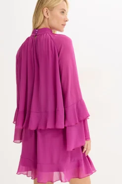 Vestido de gasa con volantes