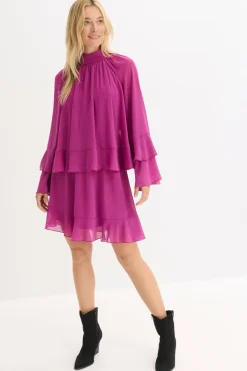 Vestido de gasa con volantes