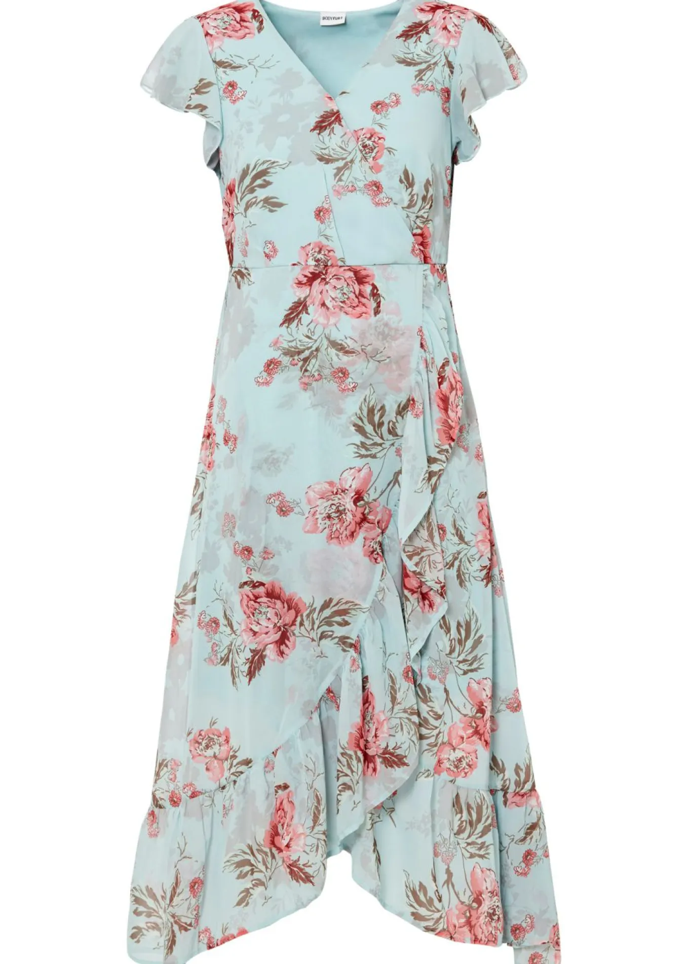 Vestido de gasa con volantes