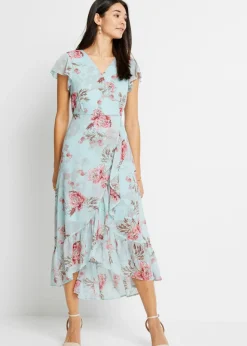 Vestido de gasa con volantes