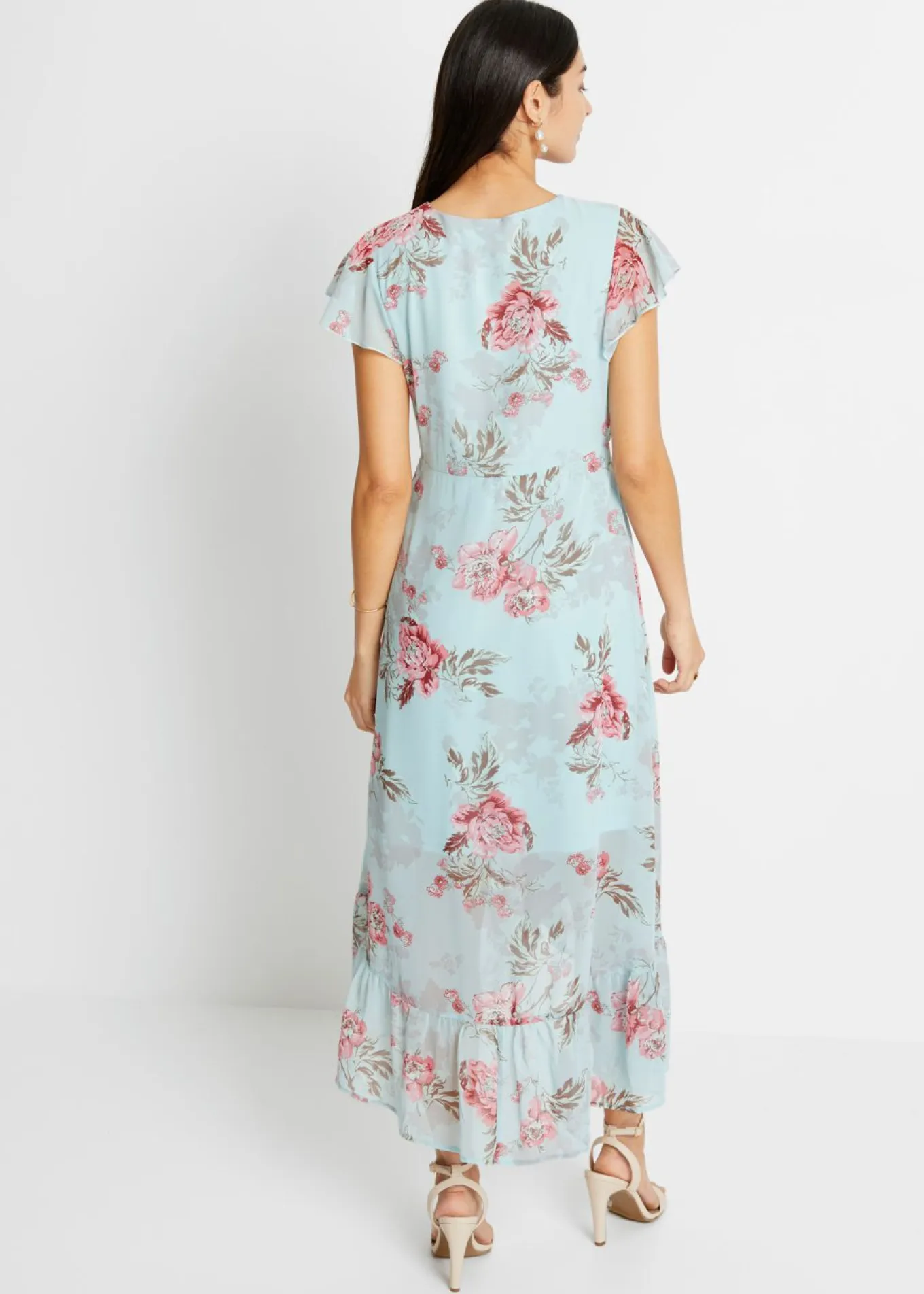 Vestido de gasa con volantes