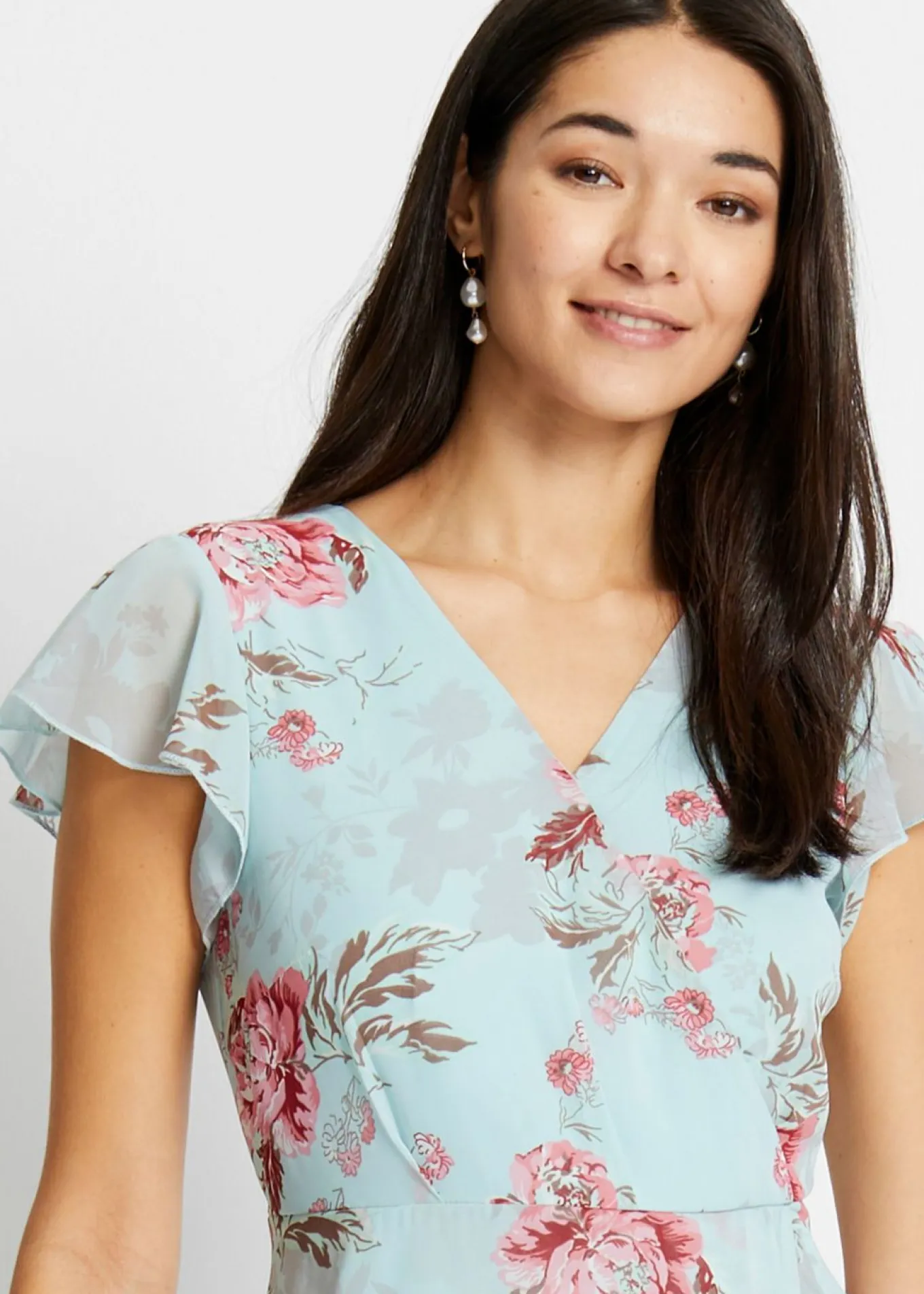 Vestido de gasa con volantes