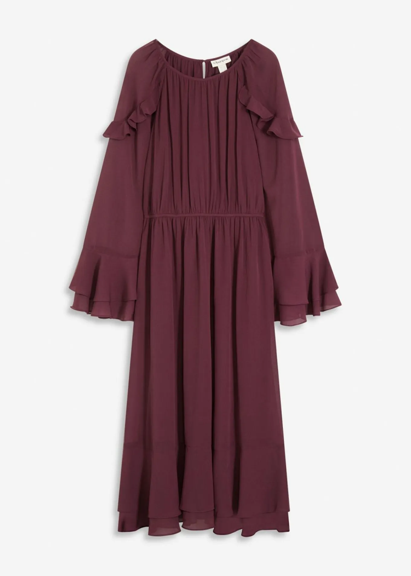 Vestido de gasa con volantes