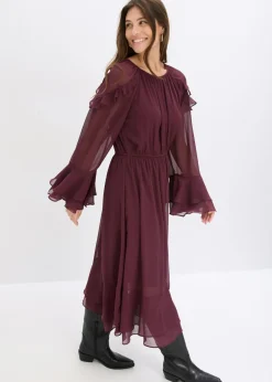 Vestido de gasa con volantes