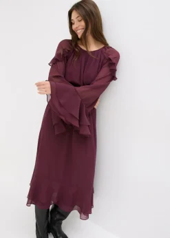 Vestido de gasa con volantes