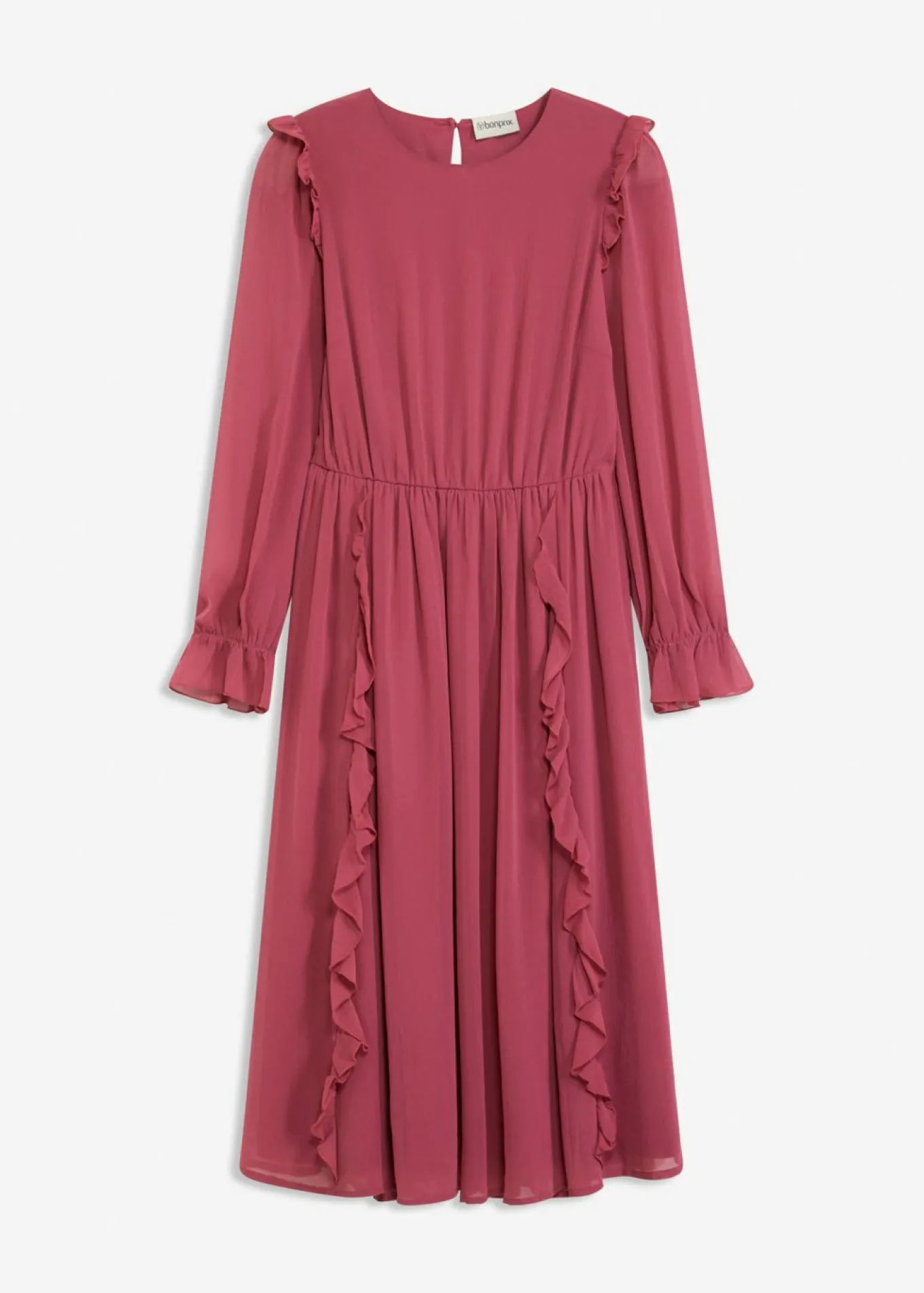Vestido de gasa con volantes