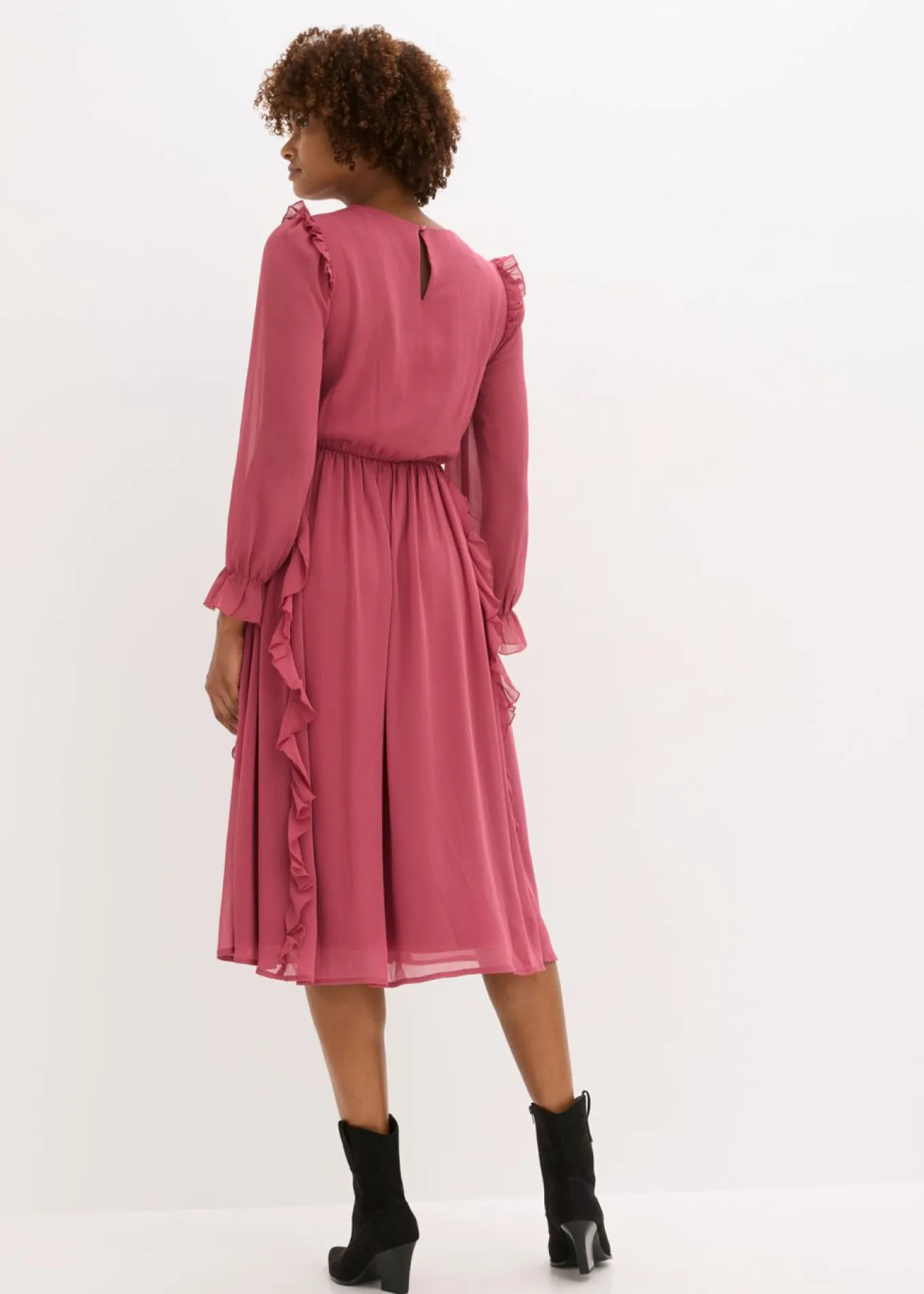 Vestido de gasa con volantes