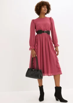 Vestido de gasa con volantes