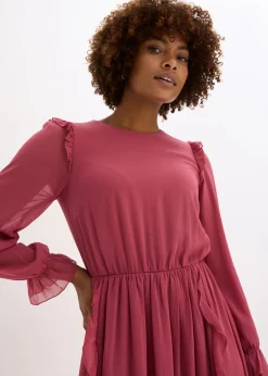 Vestido de gasa con volantes