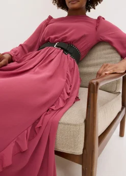 Vestido de gasa con volantes