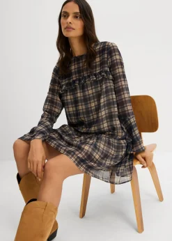 Vestido de gasa con volantes