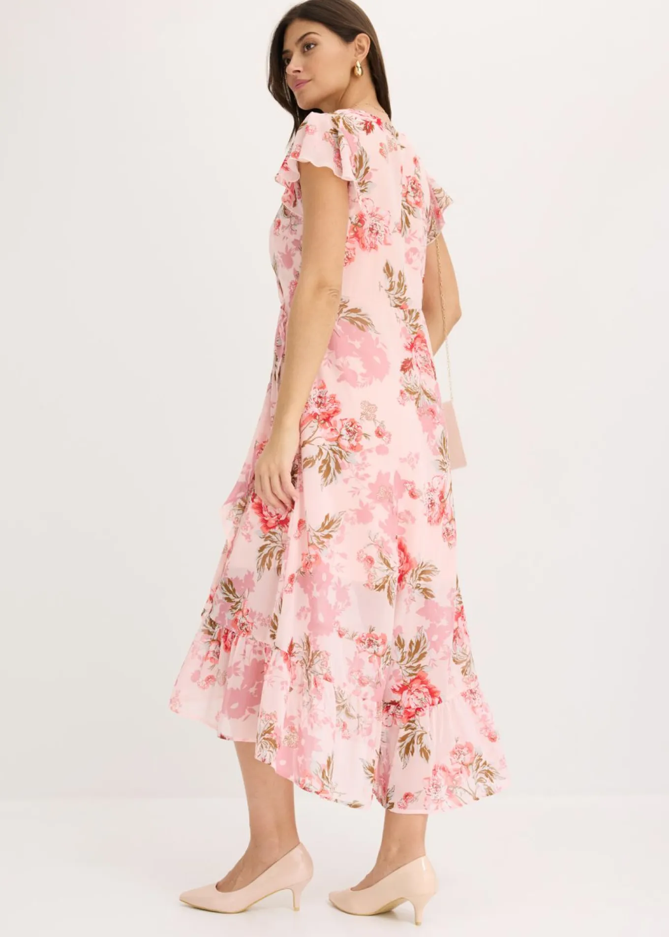 Vestido de gasa con volantes