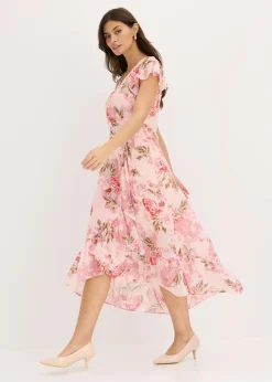 Vestido de gasa con volantes