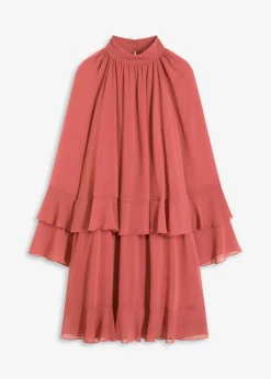 Vestido de gasa con volantes