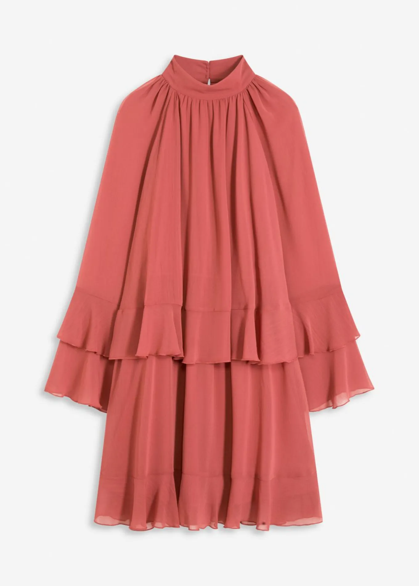 Vestido de gasa con volantes