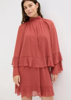 Vestido de gasa con volantes