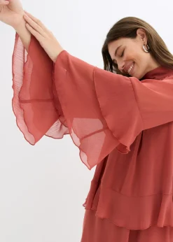 Vestido de gasa con volantes