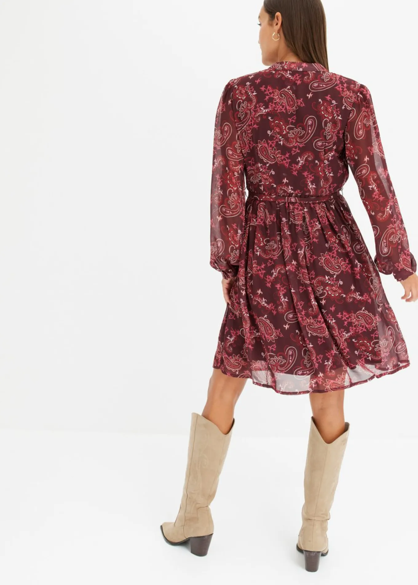 Vestido de gasa estampado